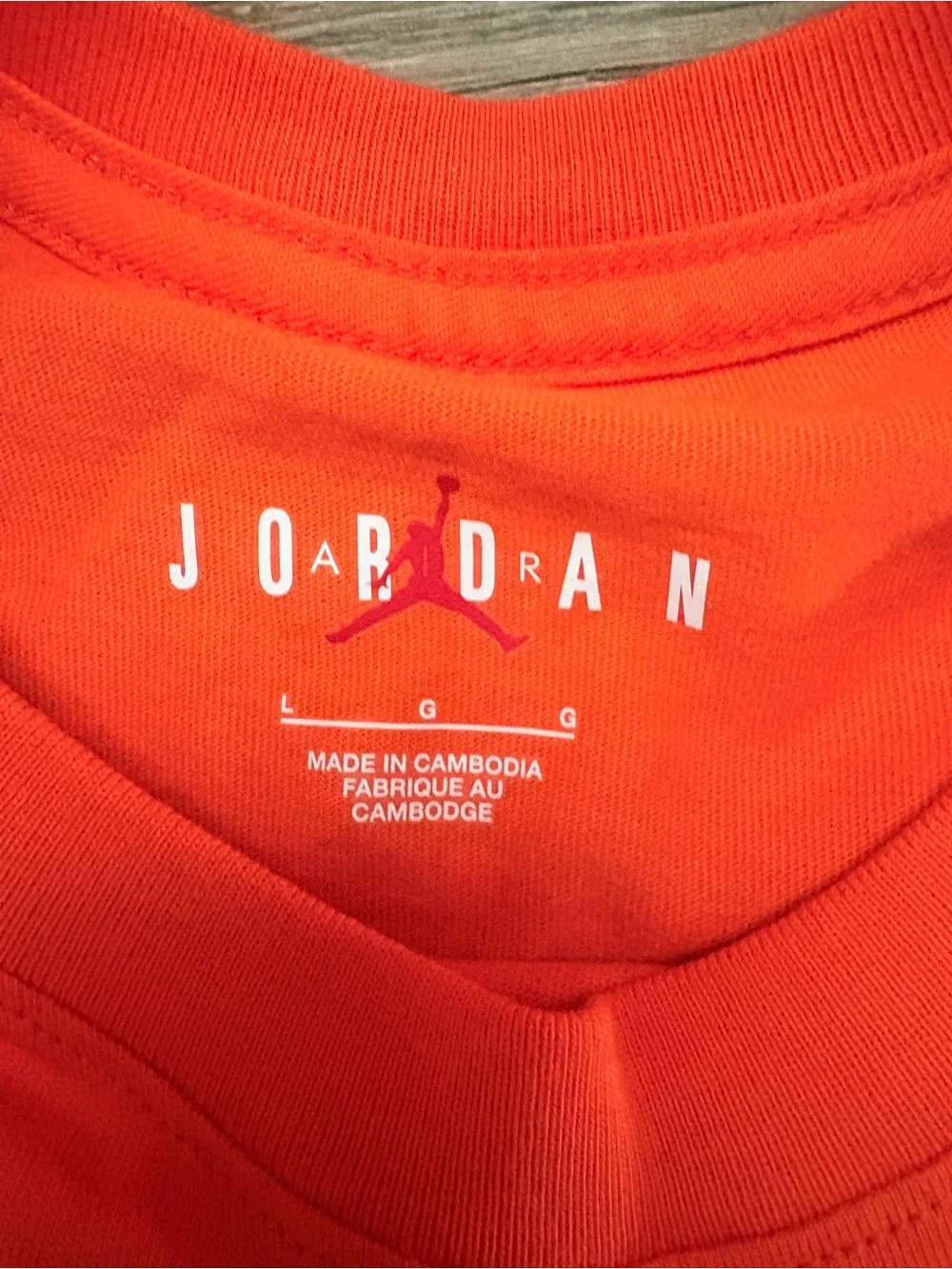 Jordan Crewneck Tee - Orange with White Logo